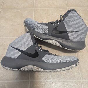 Nike Mens Air Precision Wolf Grey Basketball Sneakers size 12